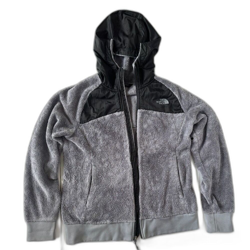 The North Face hooded full zip fleece Jacket Womens M cozy warm‎